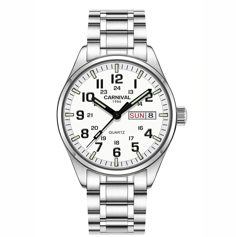 Часы мужские водонепроницаемые кварцевые с сапфировым C8638-3 | Наручные часы