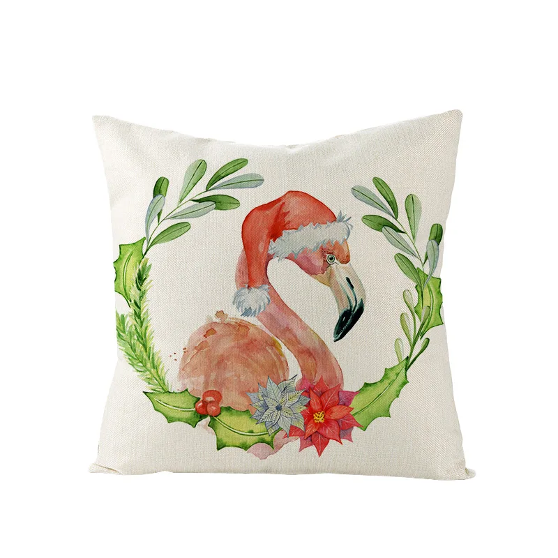 Рождественская наволочка для подушки 2 шт. с принтом льняная дивана автомобиля