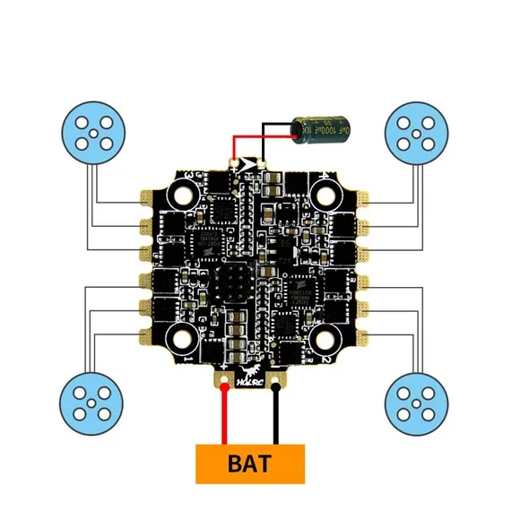 HGLRC 20x20 мм 33A BLheli_S BB2 2-4S 4 в 1 ESC Поддержка Dshot600 для XJB F438Series стек