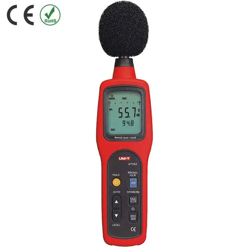 Цифровой измеритель уровня звука UT352 децибел метр уровень шума дБ тестер с