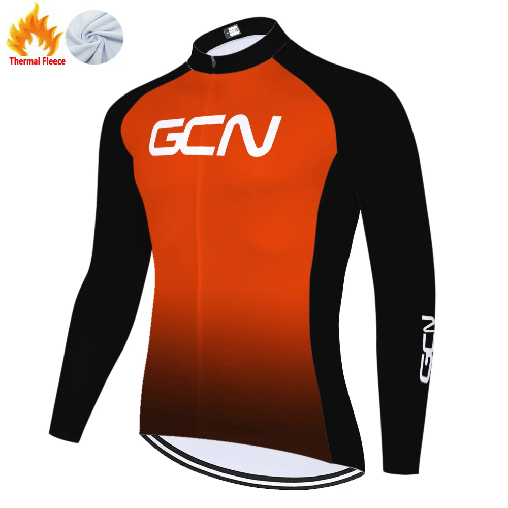 2022 GCN зимняя мужская термальная флисовая горная Джерси Зимняя велосипедная