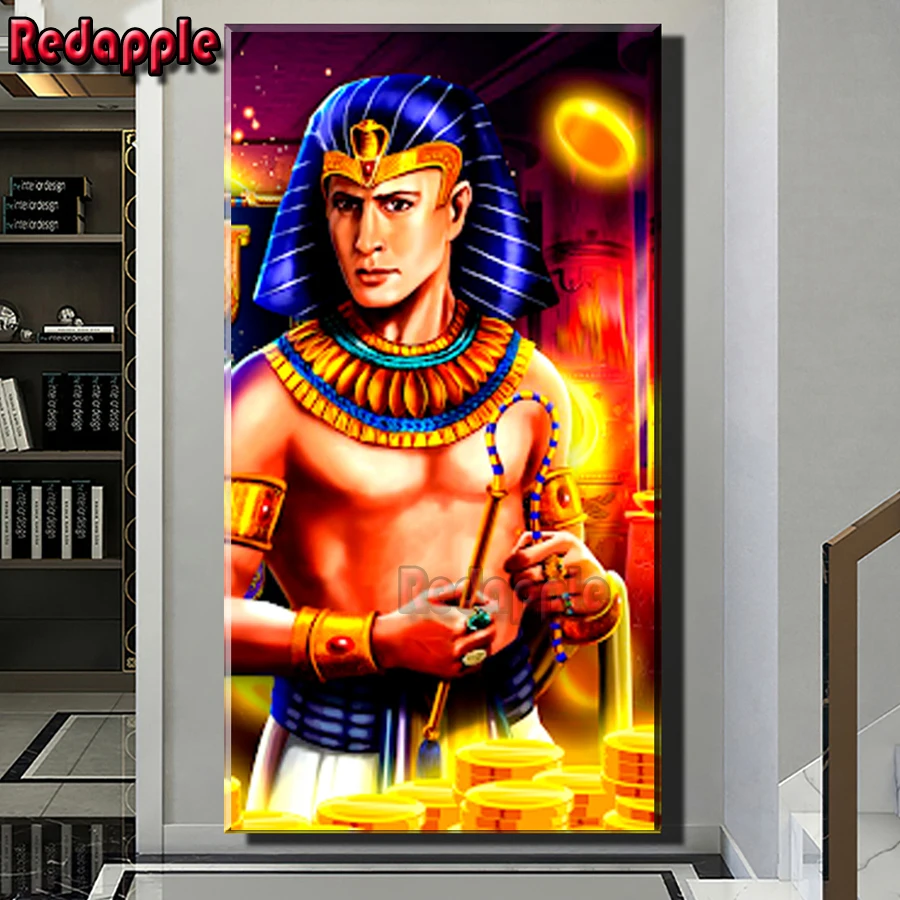 

new arrival 5d Diy Diamond Painting Egyptian pharaoh King Diamond Mosaic Full Drill Diamond Embroidery Large size home decor