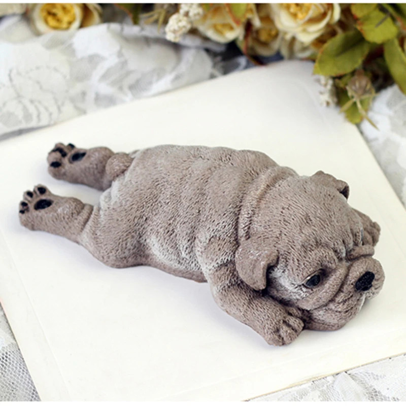 White 3D Shar Pei Mousse Mold Dirty Dog Ice Cream Chocolate Net Red Silicone Mould