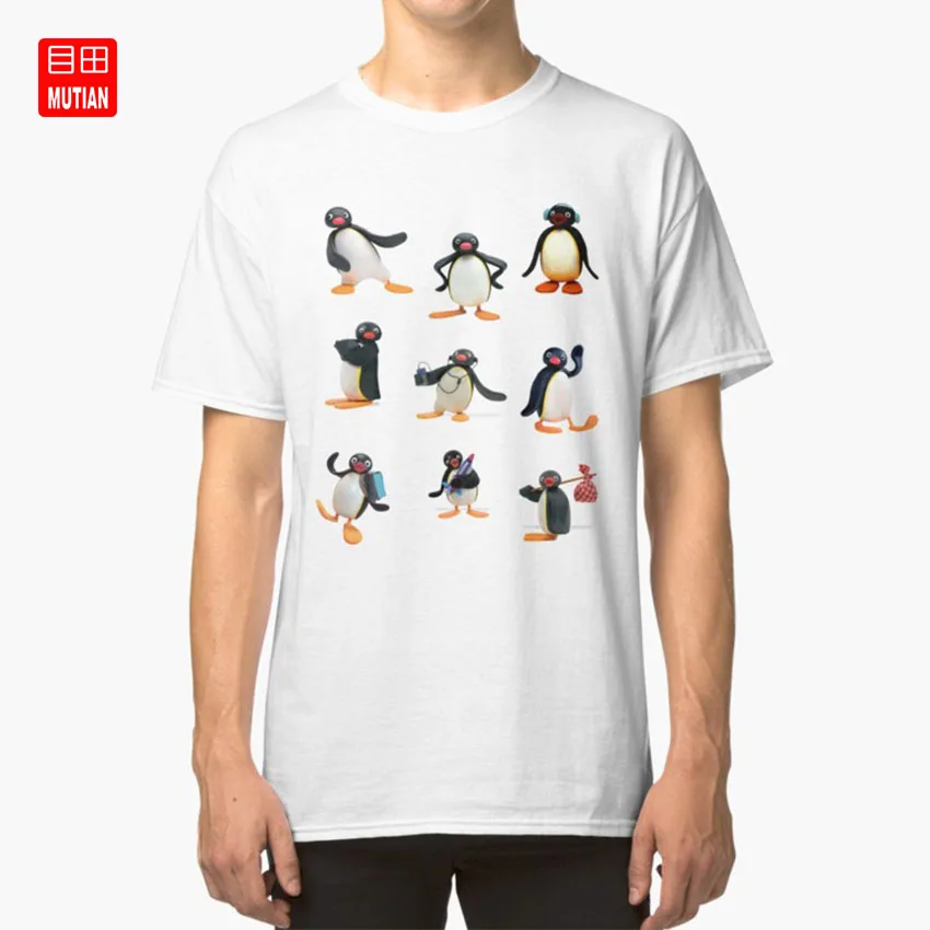 Pingu mood футболка pingu мультяшная 80s 90s поп милая детская забавная ретро