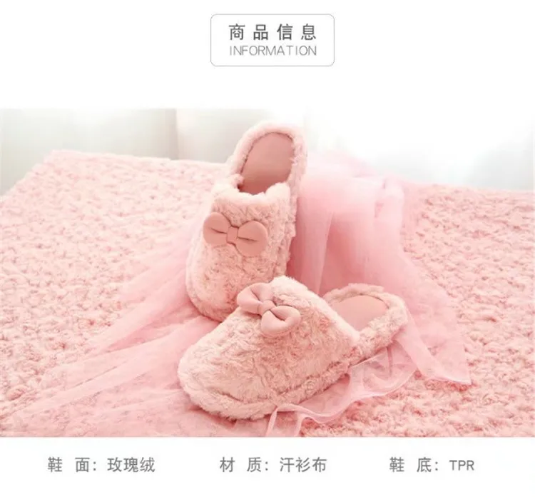 Warm Cotton Slippers Warm Slippers Indoor Non-Slip Slippers Women  Women's Shoes Wear-Resistant  Womens Slippers Indoor
