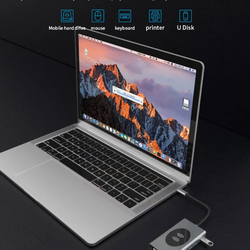 

Док-станция H7JF 14 в 1, 4K HDMI, usb-хаб мм, Rj45, VGA, Ethernet, SD, TF