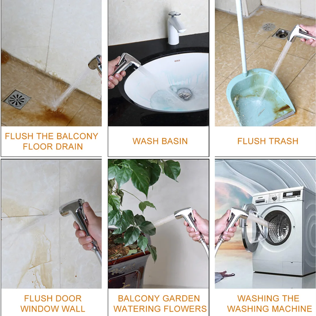 

Toilet Handheld Bidet Sprayer Shower Head with Plumbing Hose Bathroom Accessories Shower Faucet Muslim Shower