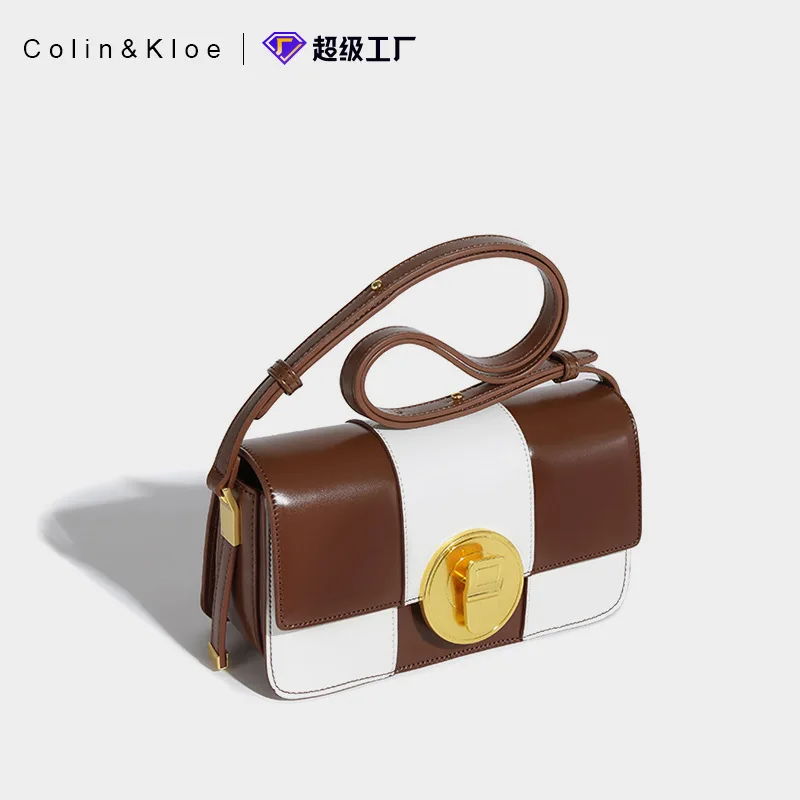 

Нишевые дизайнерские брендовые сумки 2021, Сумочка Багет, черно-белая шахматная клетчатая сумка на одно плечо, диагональная маленькая квадра...