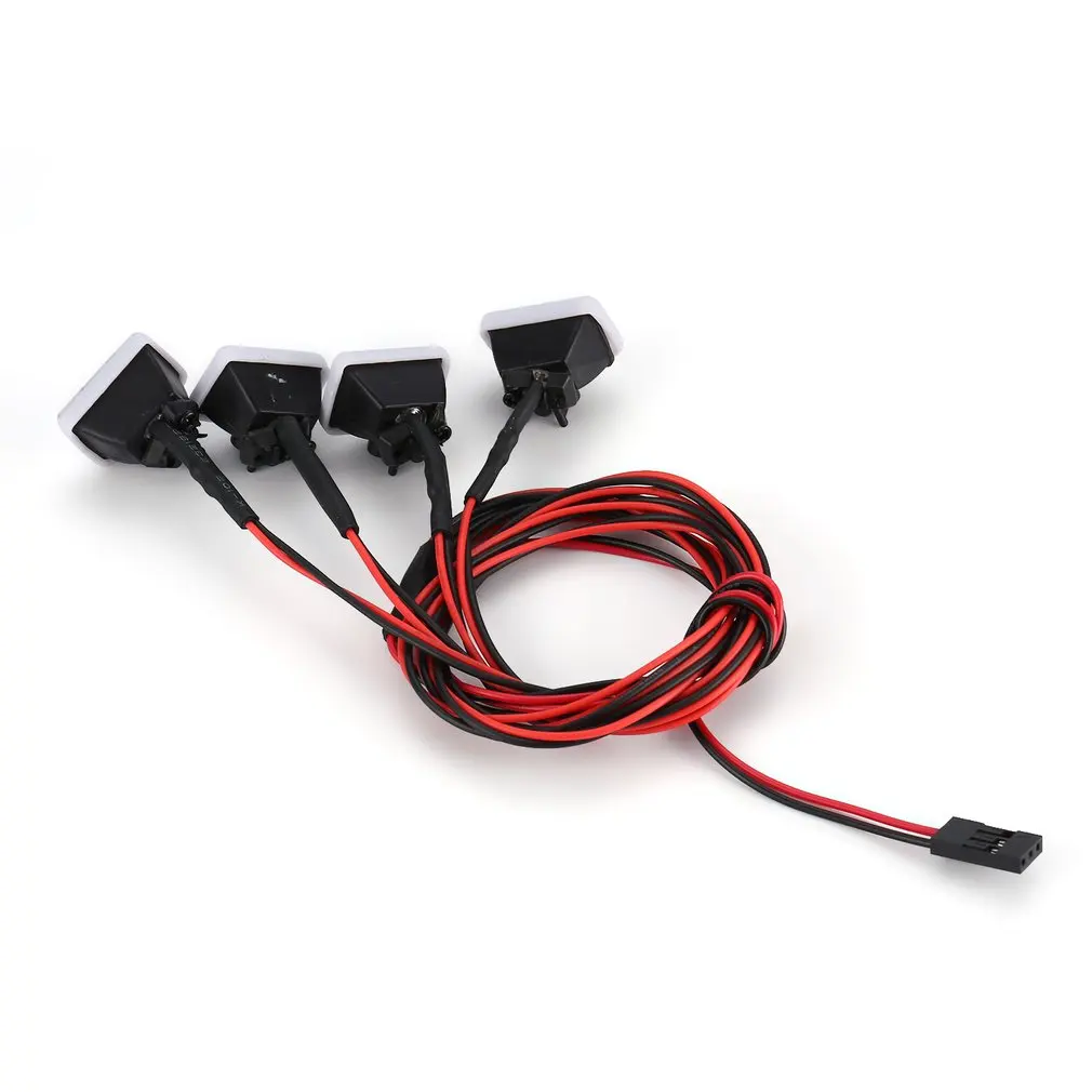 4 Светодиодный Фонари абажура Roof поисковый фонарь 1/10 1/8 Traxxas HSP Redcat RC4WD Tamiya осевой