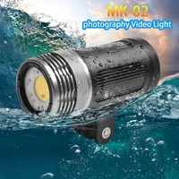 6000lumens 100m waterproof depth diving torch with optical fiber cable