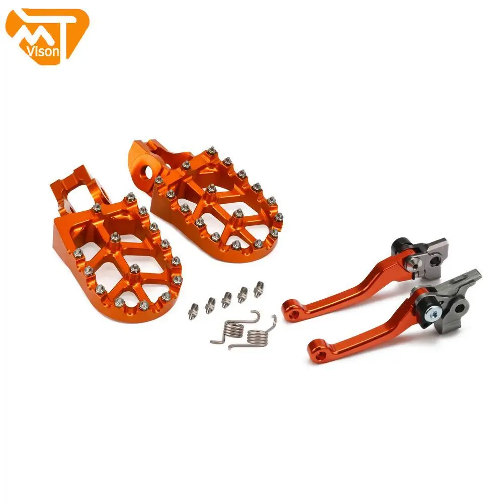 Motorcycle CNC Brake Clutch Lever Foot Rests Footrest Pegs Pedals For KTM SX EXC-F XC-W SX-F 125 150 250 300 350 450 500 |
