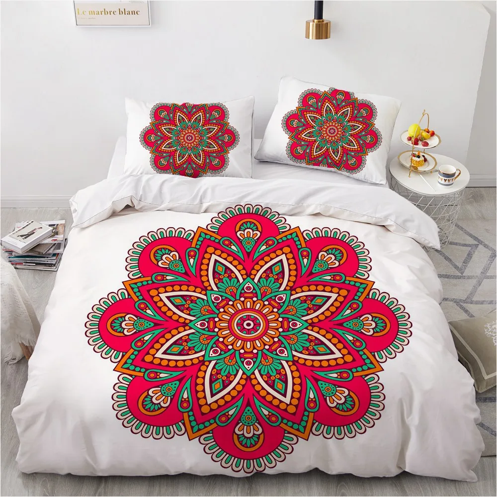 Роскошный комплект постельного белья 3D с пододеяльником и одеялом королевский