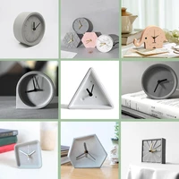 many geometric clock silicone mold cement clock home crafts mold creative design cement gypsum rounded square clock mold