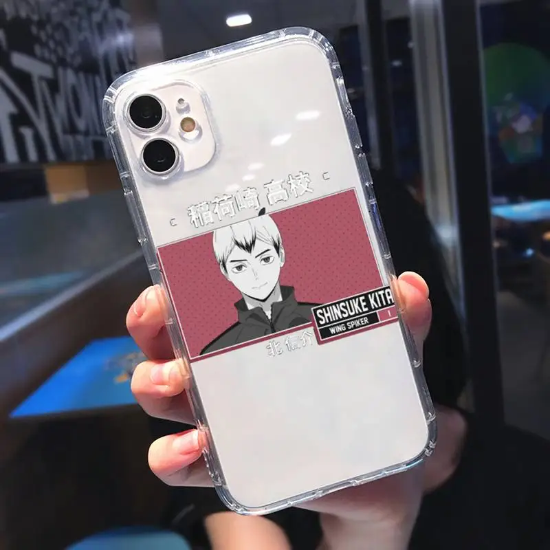 

Japan Anime Volleyball Boy Haikyuu Phone Case Transparent for iPhone 11 12 mini pro XS MAX 8 7 6 6S Plus X 5S SE 2020 XR