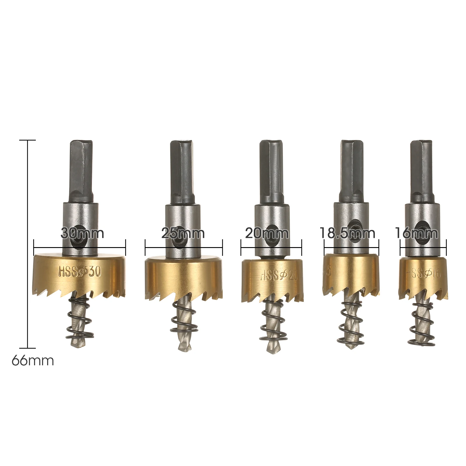 

5pcs HSS Hole Saw Hole Opening Drills Expanding Drill Hole Saws & Adaptors with Separate Storage Case and Wrenches