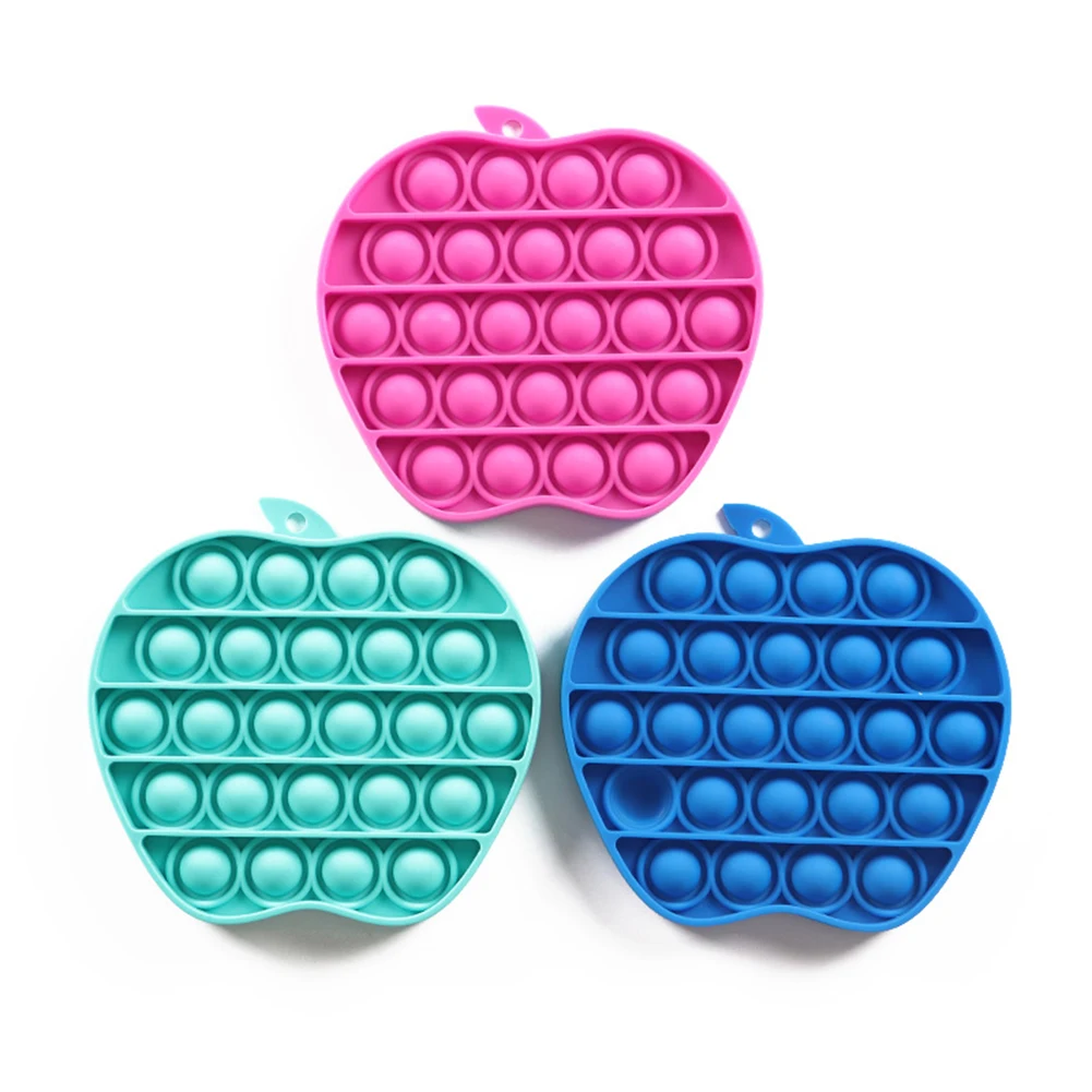 Apple-juguetes sensoriales de burbujas para aliviar el estr&eacute;s para ni&ntilde;os y adultos, juguetes de escritorio para aliviar el estr&eacute;s-2