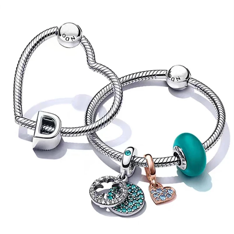 

Summer Fashion Jewelry Women 925 Sterling Silver Friendship Bracelet Diy Designer Charm Fit Original Pandora Beads Gift Bangle