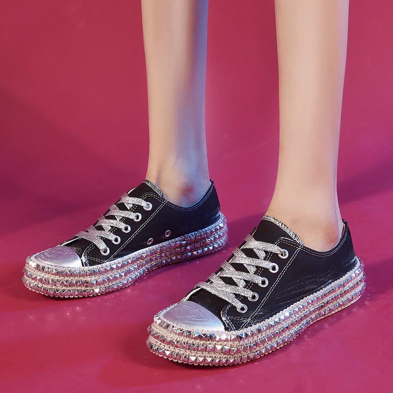 Rimocy/пикантные леопардовые высокие кроссовки Модные женские плоские заклепки