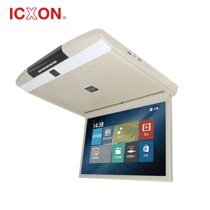 

Hd mini bus tv input roof mount lcd flip down monitor