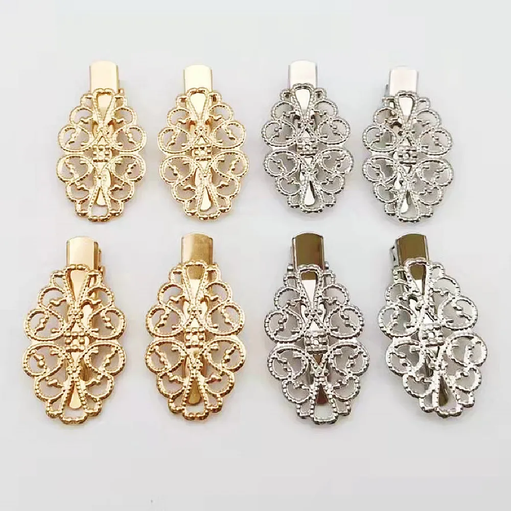 20 шт. серебристые/золотистые металлические челки 39 х20 мм |