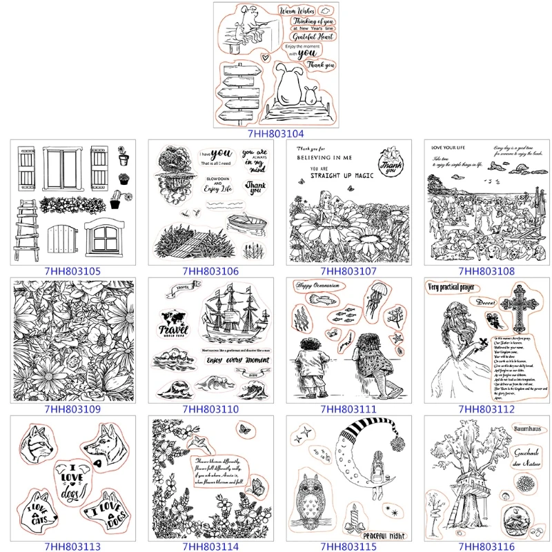 

Travel Sailboat DIY Silicone Clear Stamp Cling Seal Scrapbook Embossing Album