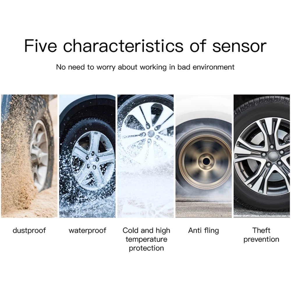 

Universal Solar Wireless Tire Pressure Monitor LCD Display Motorcycle Tire Pressure Monitoring System with 2 External Sensor