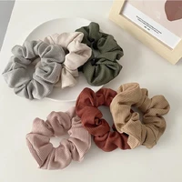 hot sale korean style new items 2021 for women solid knitted elastic scrunchie hair accessories sweet beauty hair rings headwear