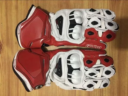 

New Alpine Leather Red/white Motorcycle Long Gloves Moto GP M1 Racing Driving PRO Motorbike Cowhide Gloves