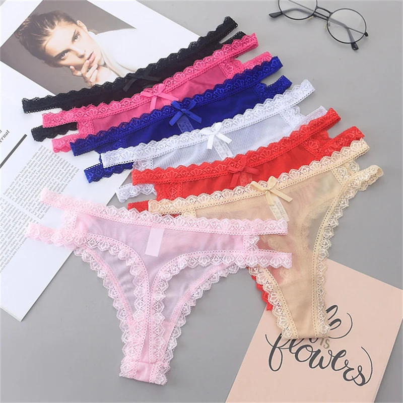 

Sexy Transparent Panties Low Waist Women Thongs And G Strings Female Seamless Briefs Lace Erotic Underwear Women Briefs Pants 45