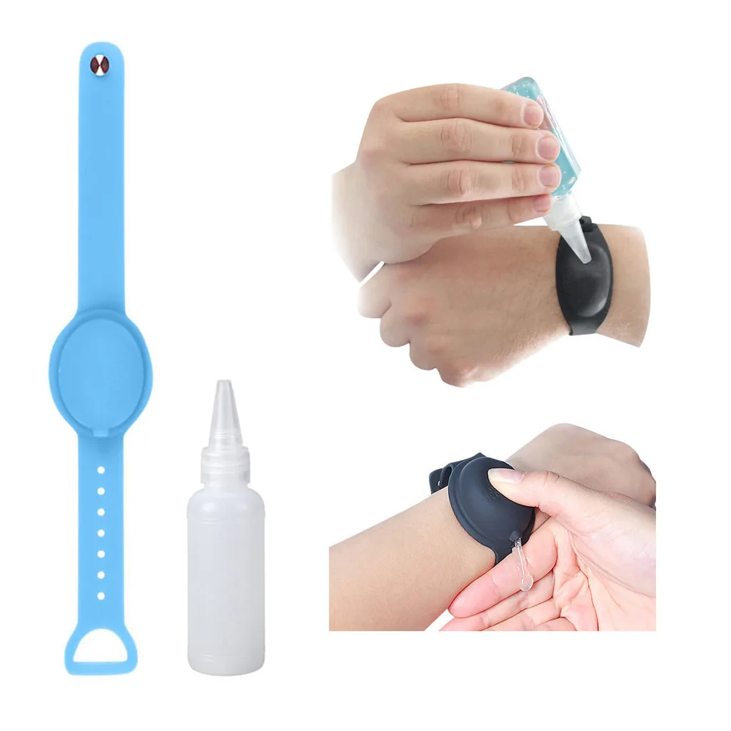 

3PC Wearable Wrist Dispenser Wristband with Bottle for Outdoor Activities Back to Work Back to School Easy to Wash Hands A50