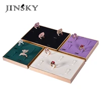 new products metal frame jewelry tray jewelry watch pallet ring microfiber creative jewelry