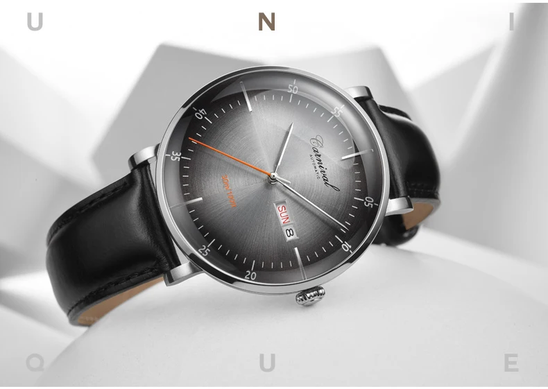Карнавал механические Автоматические часы для мужчин Reloj Hombre кожаный ремешок для мужчин s часы лучший бренд класса люкс импорт Move для мужчин t наручные часы