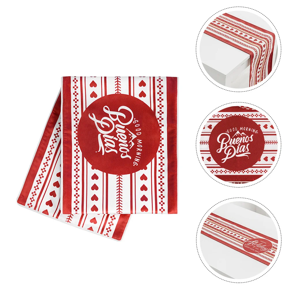 

1Pc Table Banner Christmas Place Mat Christmas Table Cover Delicate Table Mat