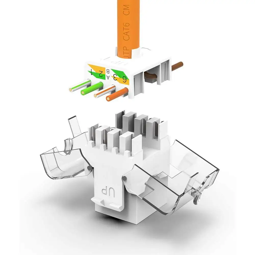 AMPCOM (UL Listed) 10 шт Keystone Jack CAT5e инструмент без RJ45 UTP пускового инструмента требуется