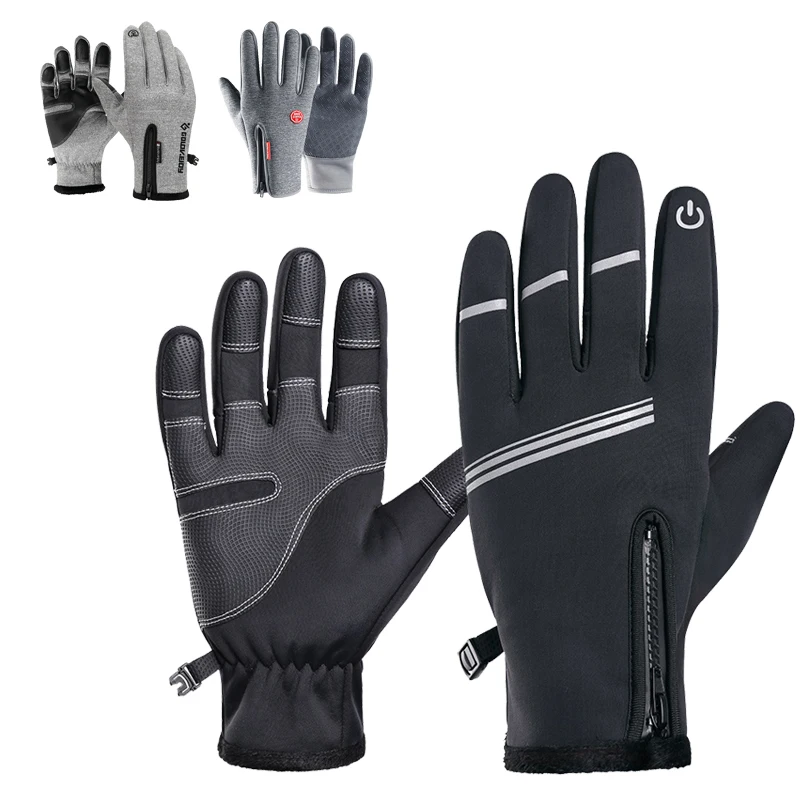 Sireck флисовые теплые ветрозащитные Зимние термоперчатки для лыжного спорта с
