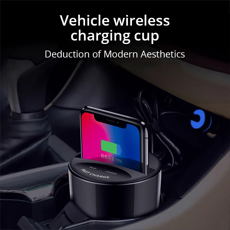 Fast Wireless Car Charger Cup for SamsungS10/S9/S8/Note10 10W Qi Charging iPhone11Pro/XsMax/Xr/8Plus | Автомобили и мотоциклы
