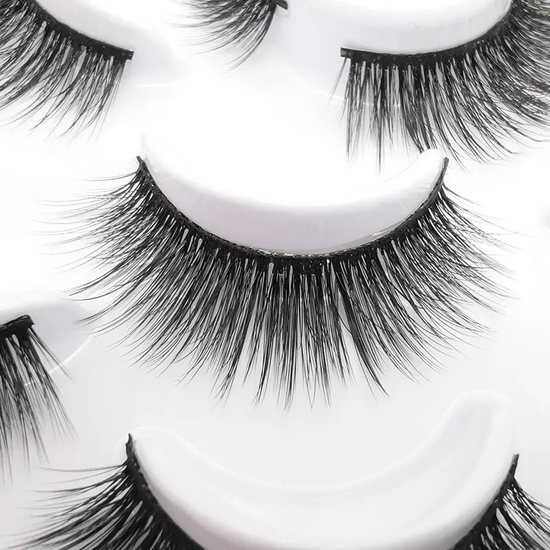 Mink eyelashes 3d mink hair eyelashes10 pairs long makeup 3d faux nature fake lashes extension false eyelashes Wholesale(10P