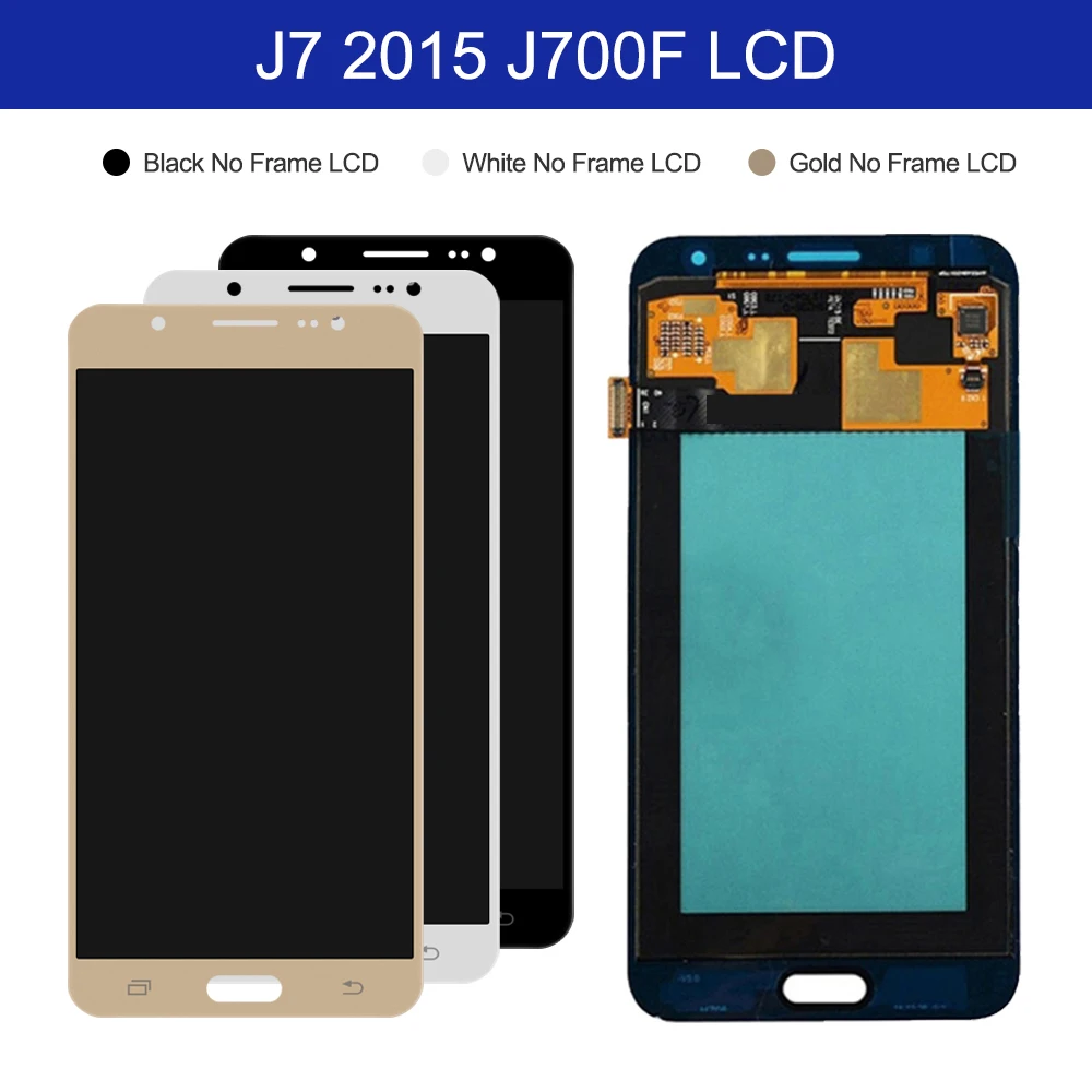 Сменный ЖК дисплей AMOLED для SAMSUNG Galaxy J7 2015 J700 SM J700F J700H J700M сенсорный экран с цифровым