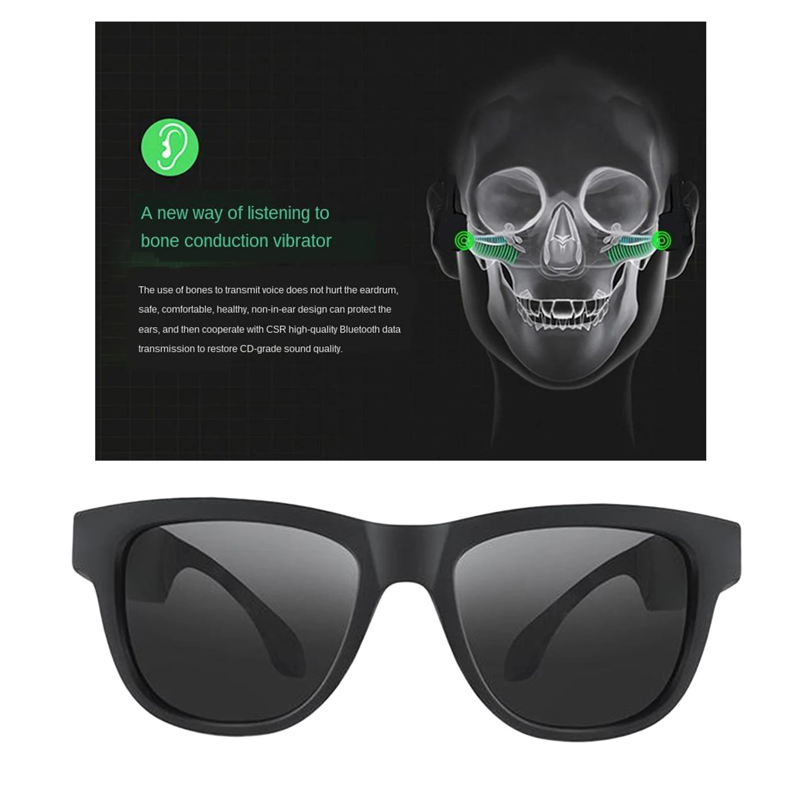 저렴한 G1 편광 선글라스 블루투스 뼈 전도 헤드셋 스마트 안경 스포츠 무선 헤드폰