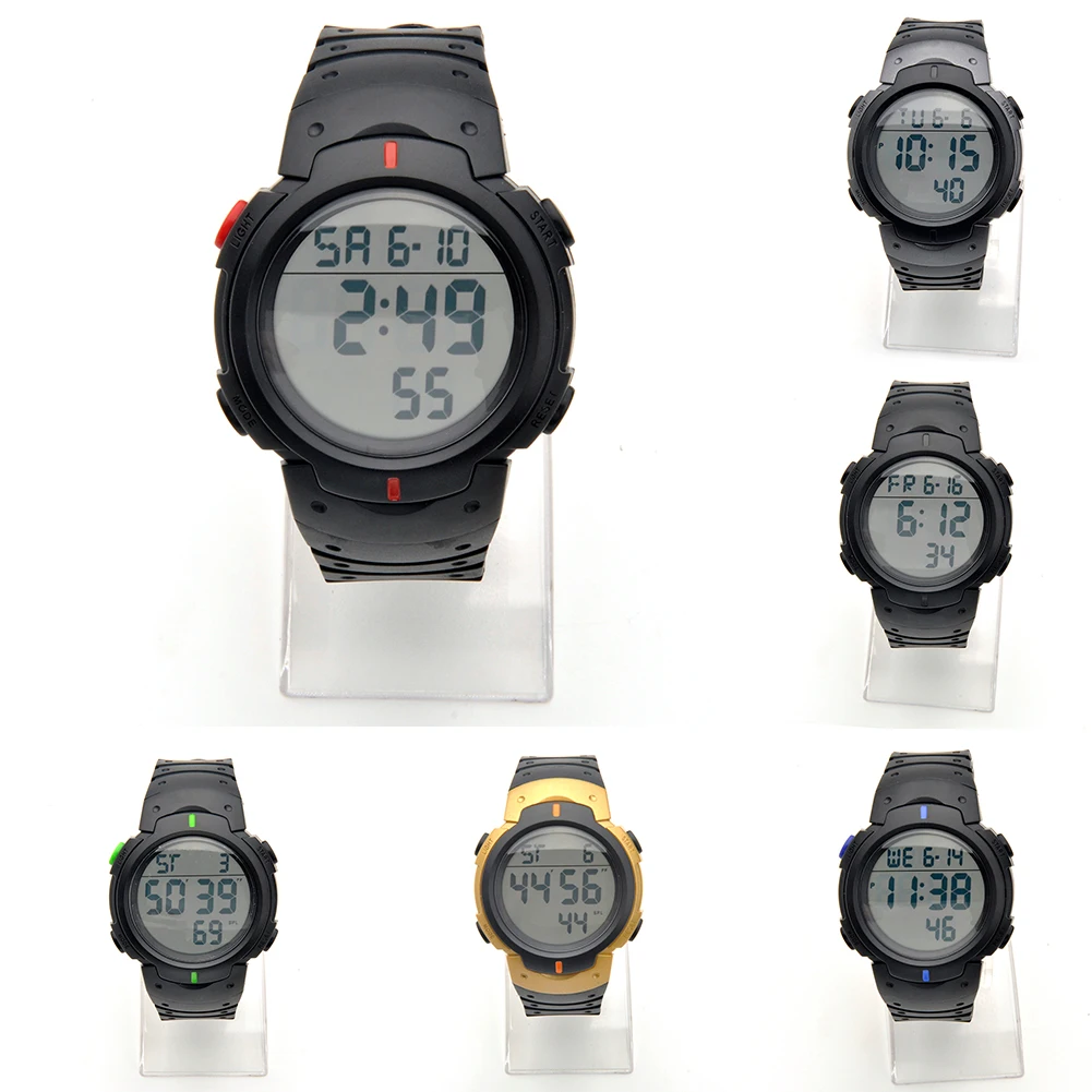 

Men Digital Students Adjustable Strap Outdoor Electronic Waterproof Sports Watch