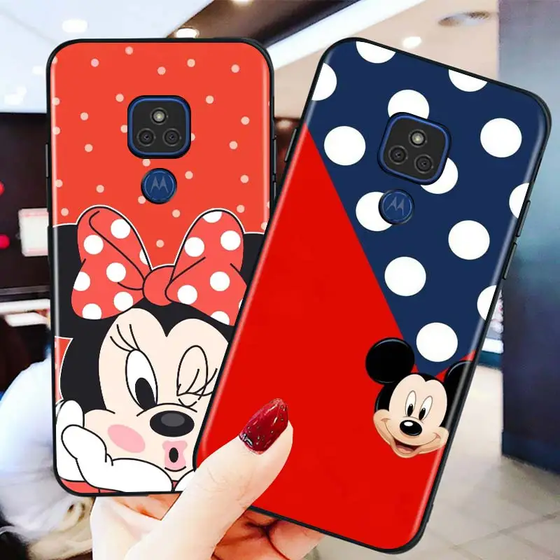 Чехол для телефона Motorola E6S G9 G8 G Edge One E7 Power Lite Marco Hyper Fusion Plus Play Disney минни маус черный