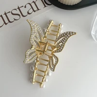 fairy temperament and metal shark clip butterfly hair clip plate hair catch clip shark clip back of the head hair catch