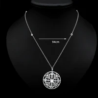 huami classic sweater chain pendant necklace white cubic zircon long jewlery accessories silver color necklace for women