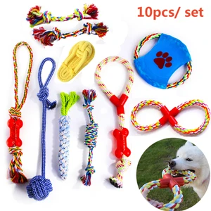 10 Pack Pet Dog Toys for Large Small Dogs Ball Toothbrush Interactive Dog Toys Christmas Products for Dogs Chew Toy Accessories