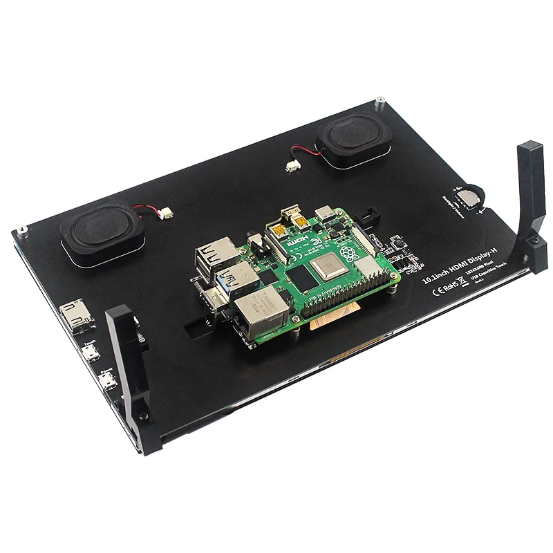 10 1 дюймовый ЖК дисплей Raspberry Pi 4 IPS емкостный сенсорный экран 1024x600 с держателем для