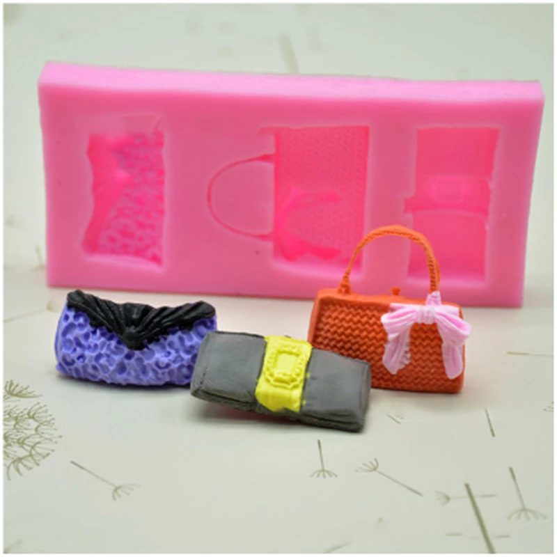 Силиконовые формы 3D класса люкс сумка Форма &quotсделай сам&quot форма для украшения
