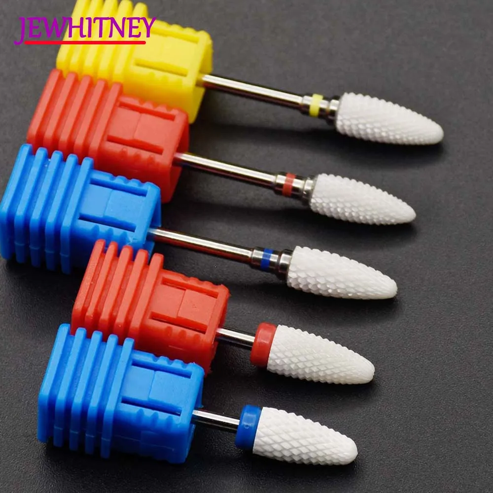 Jewhiteny белый керамический сверло для ногтей пламени электрические гвозди