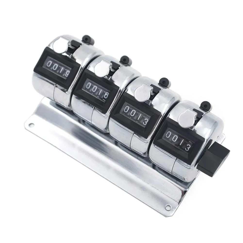 Металлический ручной механический счетчик с 4 рядами цифр Скакалка для