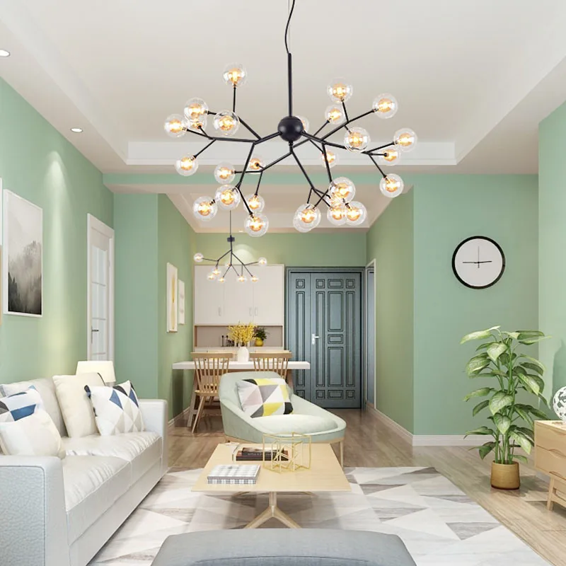 Светодиодная Подвесная лампа в форме молекул пузырьков дизайнерский потолочный