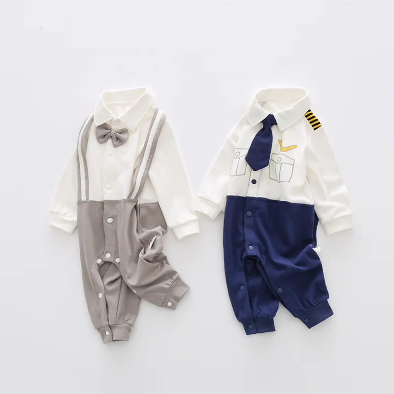 Комбинезон для новорожденных мальчиков на весну и осень хлопковый Мягкий